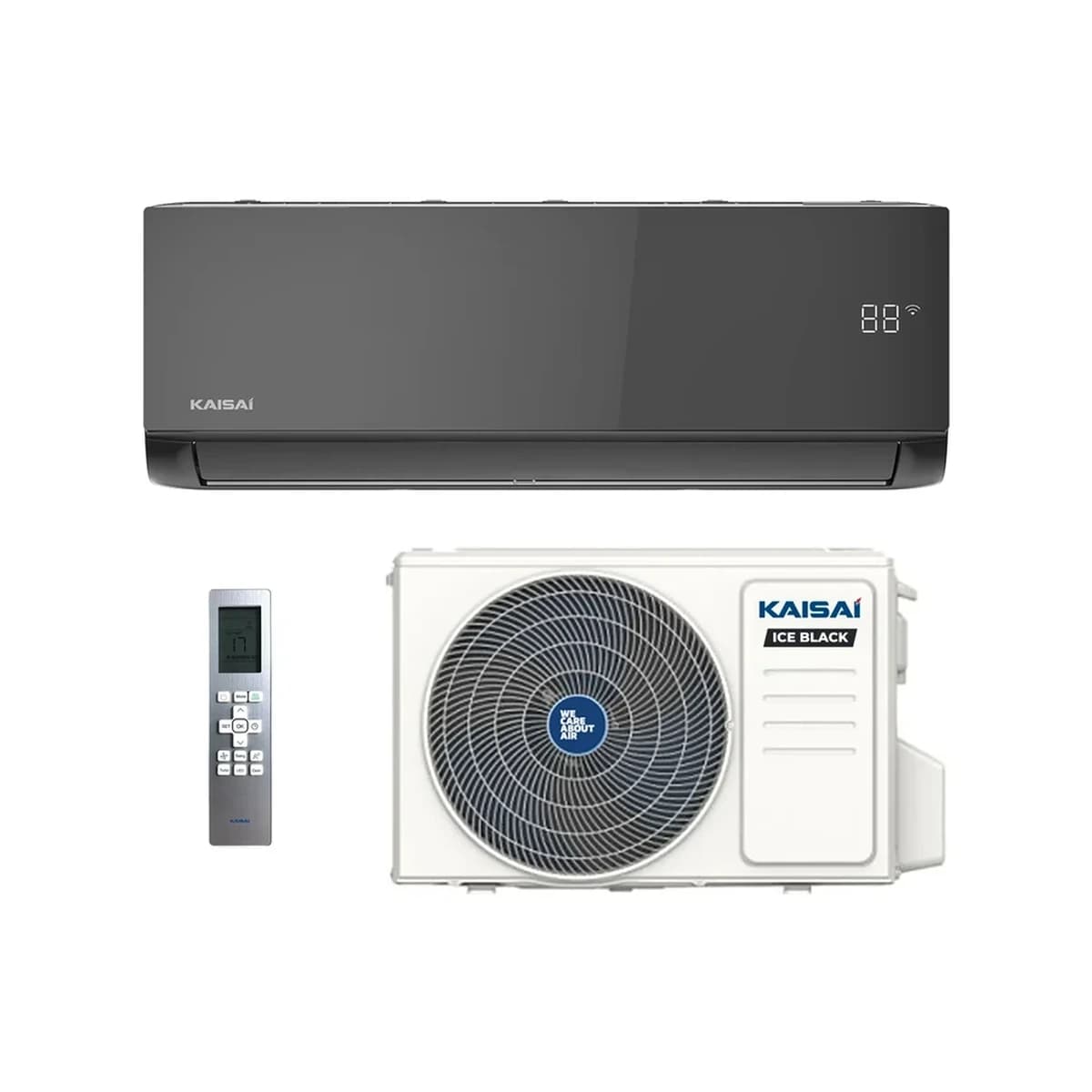 SET Klimatizácia nástenná KAISAI ICE BLACK 2,6 kW – kompletný set 2,6 kW, energetická trieda A+++ - foto 1