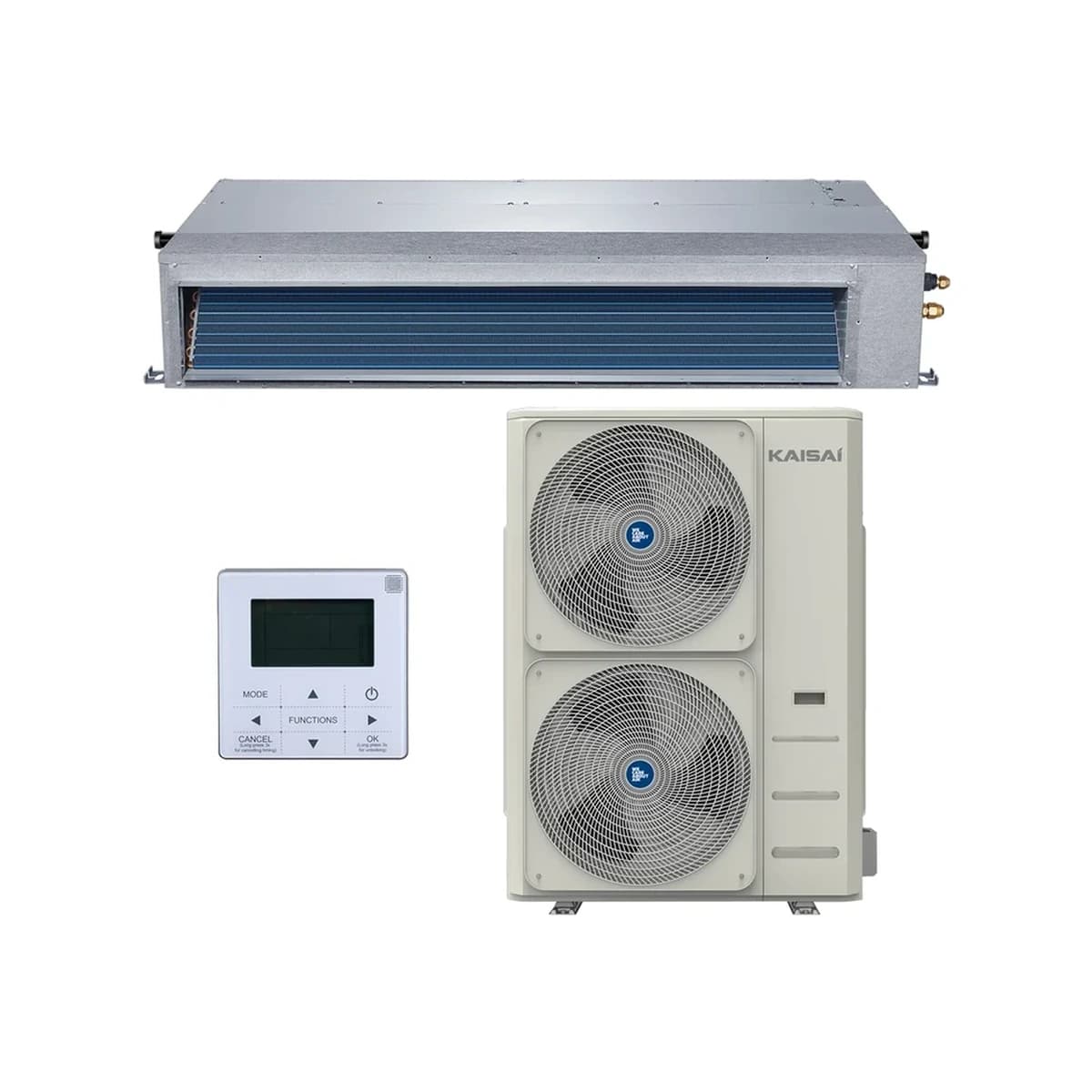 SET Klimatizácia kanálová KAISAI SLIM duct 15,2 kW – kompletný set 15,2 kW, energetická trieda A++ - foto 1