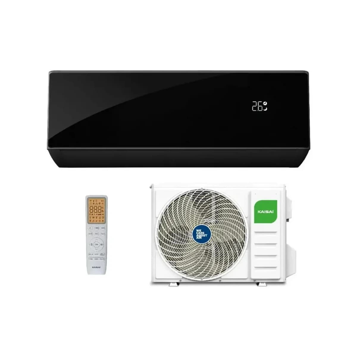 SET Klimatizácia nástenná KAISAI PRO HEAT+ 3,5 kW Black – kompletný set 3,5 kW, energetická trieda A+++ - foto 1