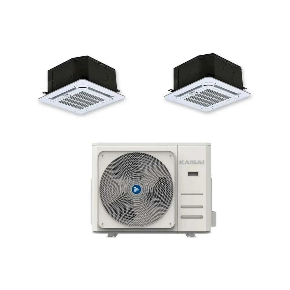 SET Klimatizácia kazetová KAISAI 2 x KCAU-24HRG32X 10,6 kW Twin – kompletný set 10,6 kW