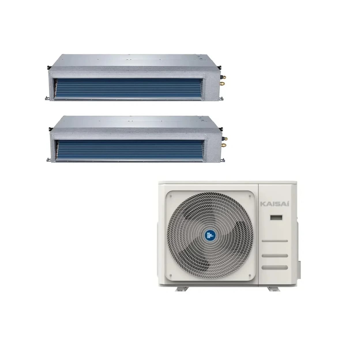 SET Klimatizácia kanálová KAISAI 2 x KTI-24HWG32X 14,1 kW Twin – kompletný set 14,1 kW, energetická trieda A++